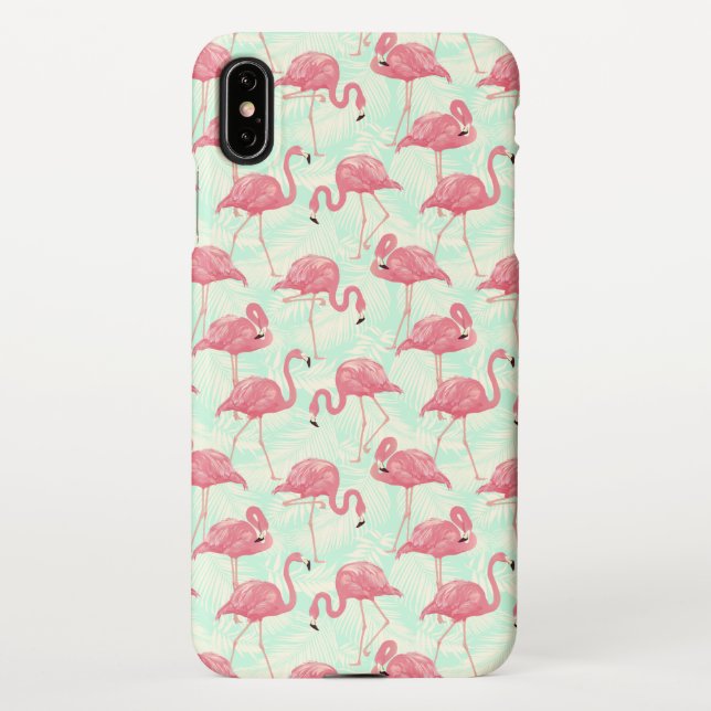 Capa Para iPhone Padrão Flamingo Pink Elegante de Chic (Verso)