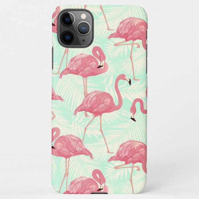 Capa Para iPhone Padrão Flamingo Pink Elegante de Chic (Verso)