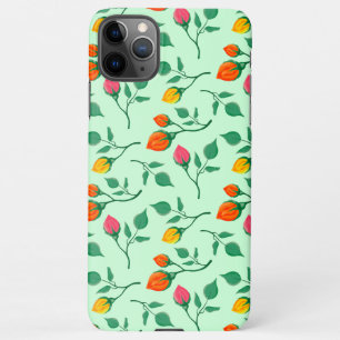 Capa Para iPhone Padrão floral com flores rosa coloridas