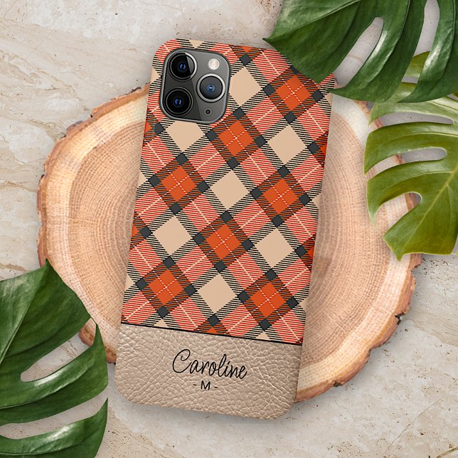 Capa Para iPhone Padrão Personalizado de Outono Pumpkin Laranja Mar (Criador carregado)
