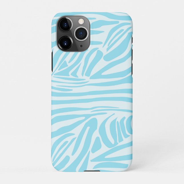Capa Para iPhone Padrão Zebra Azul (Verso)