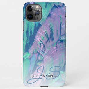 Capa Para iPhone Padrões de Shell Azul Abalone Azul-Turquesa Rosa