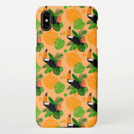 Capa Para iPhone Pássaro Tátil Tropical Padrão sem costura