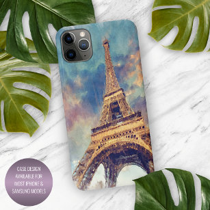 Capa Para iPhone Pastel Watercolor Paris Eiffel Torre Pintura