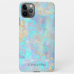 Capa Para iPhone pedra opal de nome personalizado