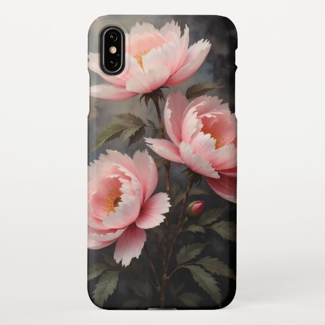 Capa Para iPhone Peony Floral Artwork (Verso)