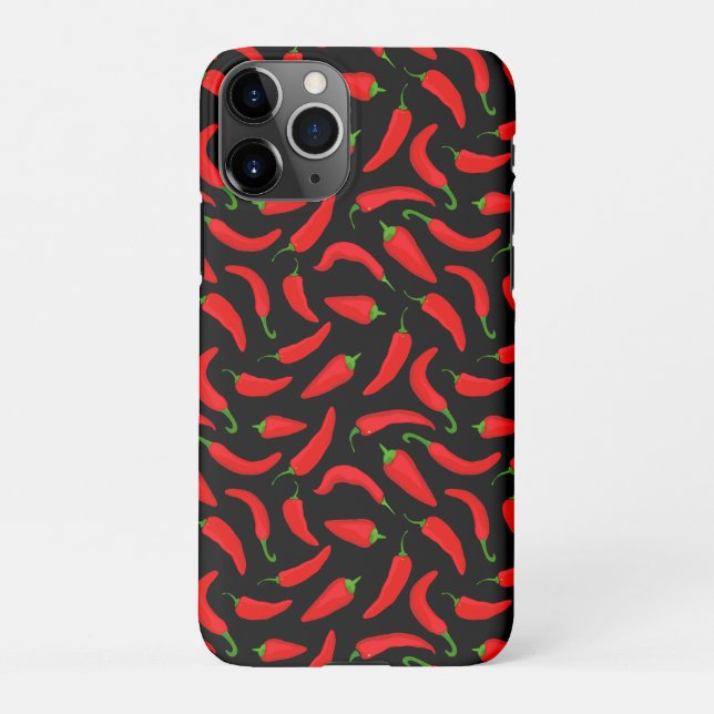 Capa Para iPhone Peppers Red Chili em Preto (Verso)