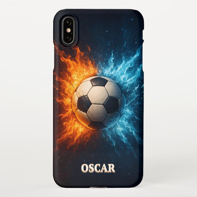 Capa Para iPhone Personalised Sports/Soccer iPhone XS Max Case (Verso)
