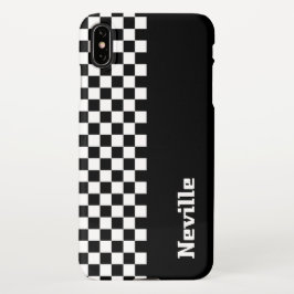 Capa Para iPhone Personalised Two-Tone Checkerboard