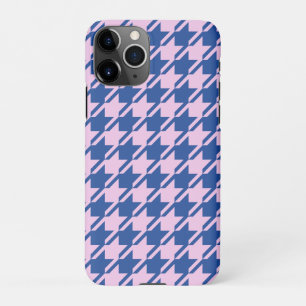 Capa Para iPhone Pink-alto-dente+Padrão Azul