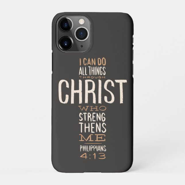 Capa Para iPhone Posso Fazer Tudo Pela Bíblia Cristo Versa (Verso)