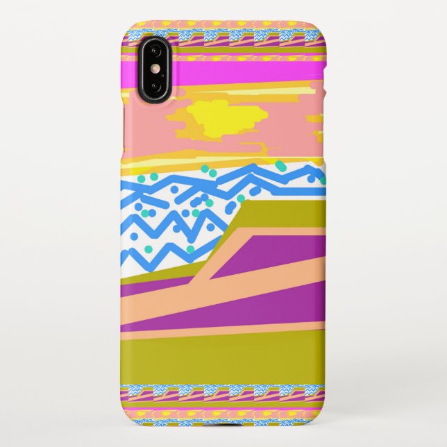 Capa Para iPhone Purple Yacht Blue Waves  (Verso)