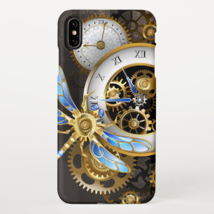 Capa Para iPhone Relógio Steampunk com Dragonfly Mecânica