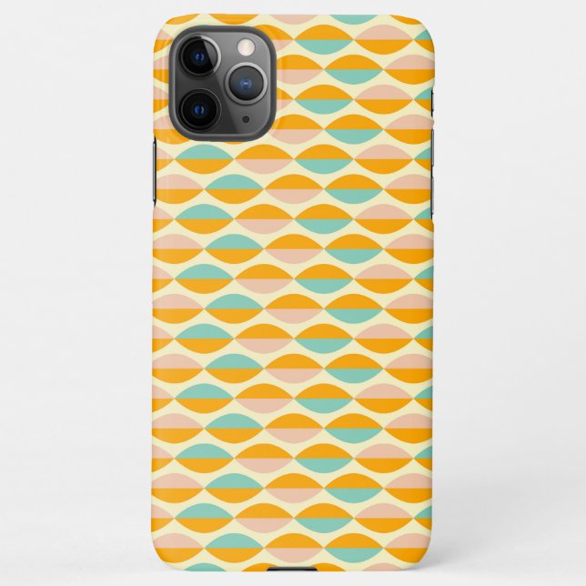 Capa Para iPhone Repeating geometric pattern in beige background (Verso)