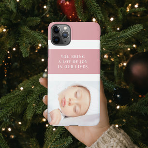 Capa Para iPhone Rico - Foto do bebê em forma de beleza   Rosa e B