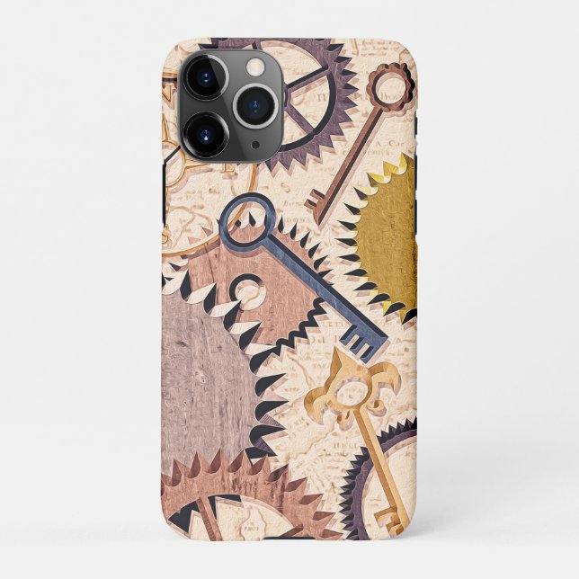 Capa Para iPhone Rodas, Artes, Chaves, Tintas De Óleo De Mapas Anti (Verso)