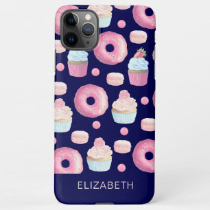 Capa Para iPhone Rosquinhas, cupcakes e macarões
