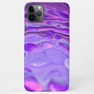 Capa Para iPhone Roxo Acrílico Rosa, Mármore de Pintura Fluida