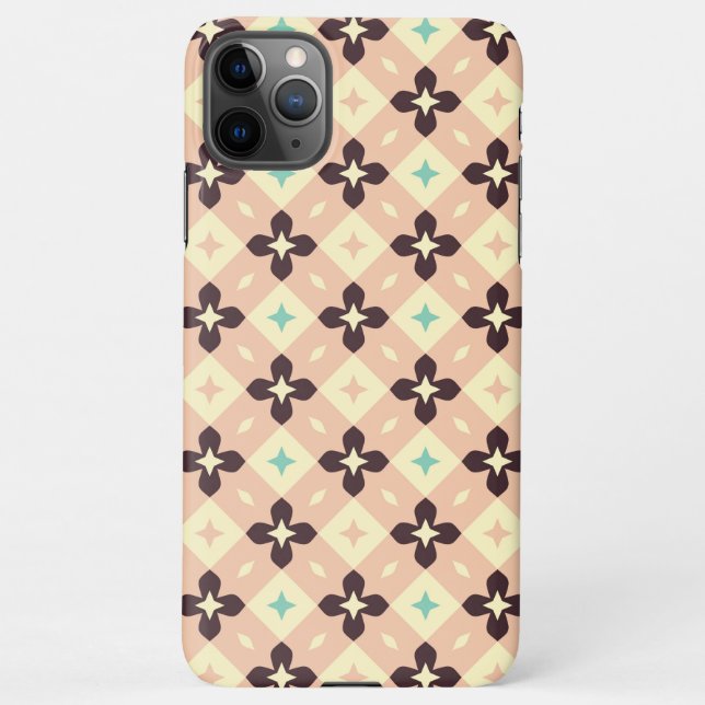 Capa Para iPhone Seamless geometric floral  pattern (Verso)