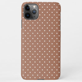 Capa Para iPhone Seamless medium brown polka dot  pattern
