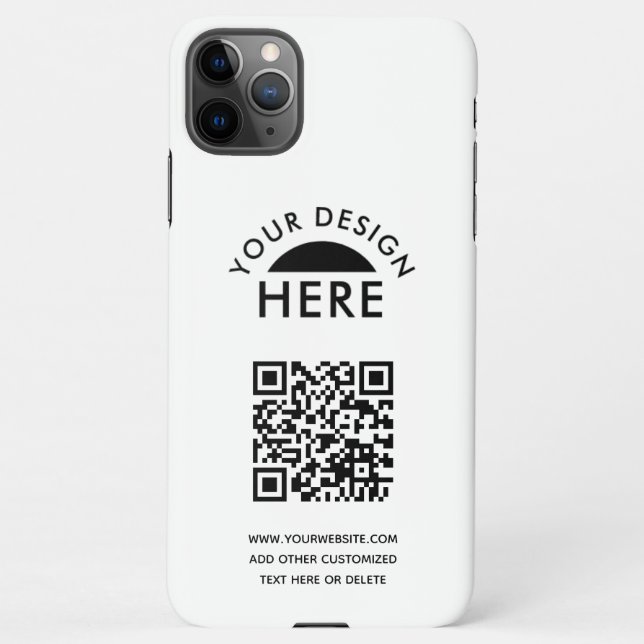Capa Para iPhone Seu logotipo e código QR Promoção de negócios iPho (Verso)