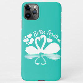 Capa Para iPhone Silhueta do Cisne do casal na Água