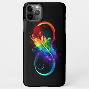 Capa Para iPhone Símbolo Infinito com Pena Arco-Íris