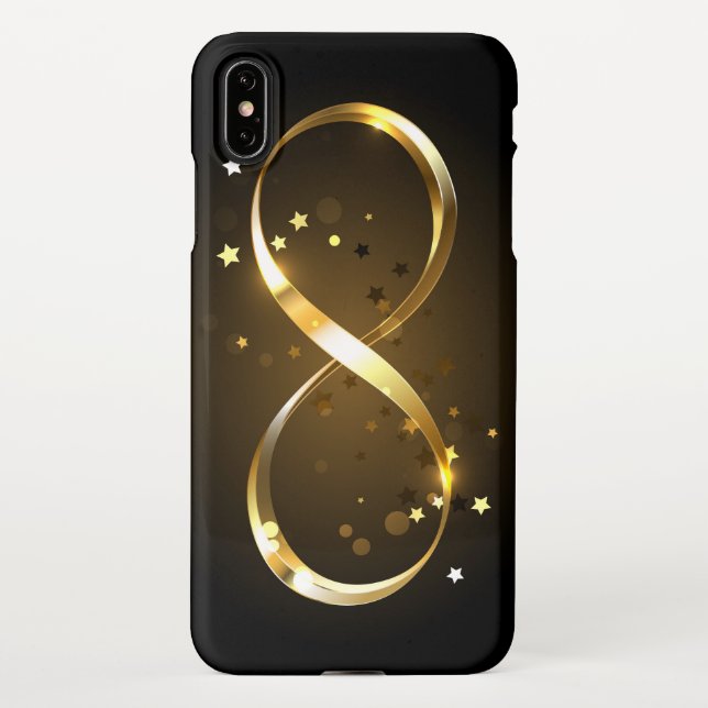 Capa Para iPhone Símbolo Infinity do ouro (Verso)