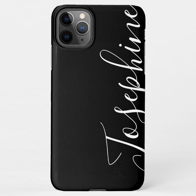 Capa Para iPhone Simples Preto e Branco com Mão Personalizada (Verso)