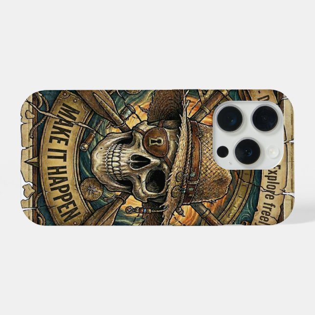 Capa para iphone Skull - Capas para iPhone 15 Pro (Verso Horizontal)