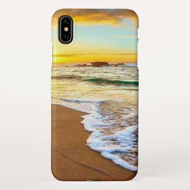 Capa Para iPhone Sunset de praia (Verso)