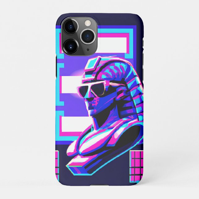 Capa Para iPhone Synthwave Pharaoh (Verso)