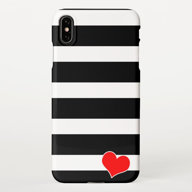 Capa Para iPhone Trendy Black & White Striped (Verso)