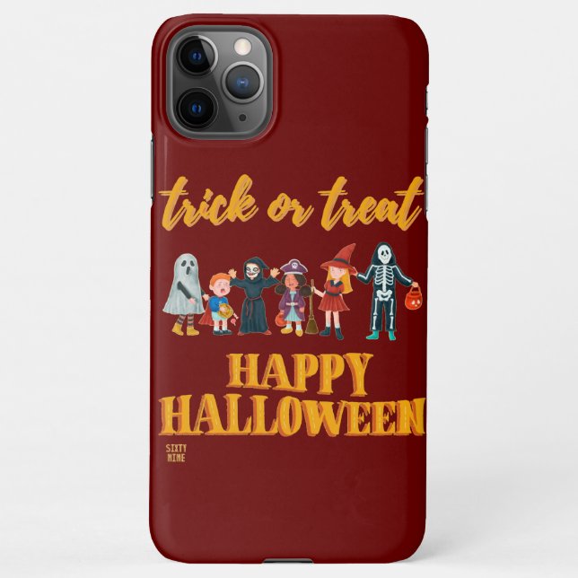 Capa Para iPhone "TRICK OR TREAT" engraçado (Verso)