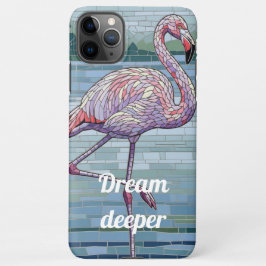 Capa Para iPhone Tropical Dreamer Pink Flamingo Mosaic Art