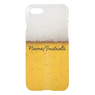 Capa iPhone 8/7 Beer Bubbles Close-Up Engraçado Nome do Bebendo