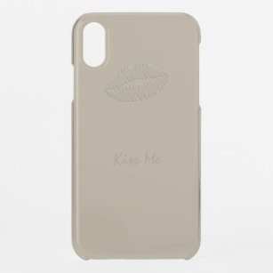 Capa Para iPhone, Uncommon Champanhe Dourado Lipstick Kiss i iPhone XR Case