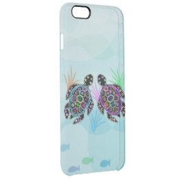 Capa Para iPhone 6 Plus Transparente Fulgor da tartaruga de mar