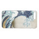 Capa Para iPhone, Uncommon Grande onda restaurada fora de Kanagawa por (Verso Horizontal)