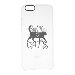 Capa Para iPhone 6/6S Transparente Homens Reais Adoram Gatos de Estilo