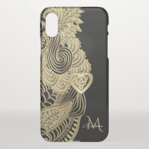 Lace Dourado monograma e Coração Celta