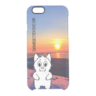 Capa Para iPhone 6/6S Transparente O animal claro da neve revê o caso do por do sol