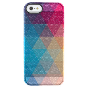 Capa Para iPhone SE/5/5s Transparente Padrão Poligonal Colorido Moderno da Tendy