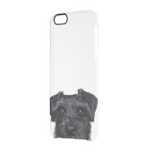 Schnauzer preto, pintura original e design