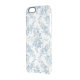 Capa Para iPhone, Uncommon Torno Floral Branco e Azul gravado Elegante (Verso Esquerda)