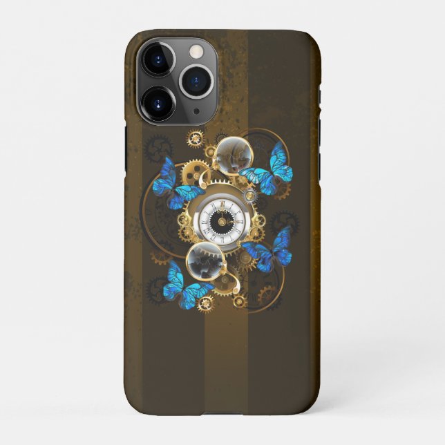 Capa Para iPhone Ursos-galos e Borboletas Azuis (Verso)