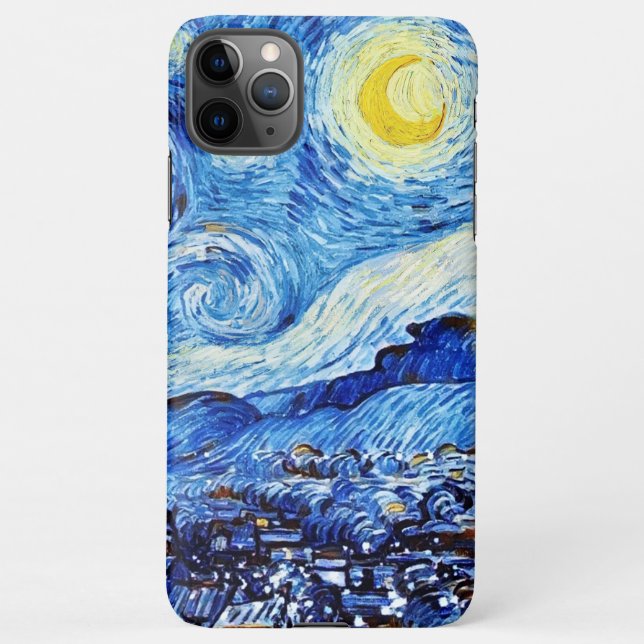 Capa Para iPhone Van Gogh - A Noite Estrelada - Natal Branco (Verso)