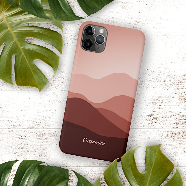 Capa Para iPhone Vermelho Vermelho Castanho Peach Laranja Abstrato  (Criador carregado)