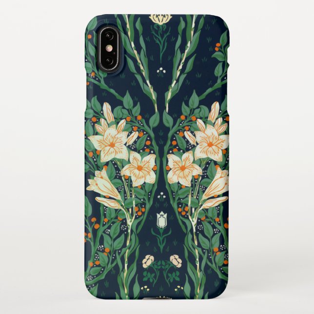 Capa Para iPhone Walter Crane White Lily-Blue Back Botanical (Verso)