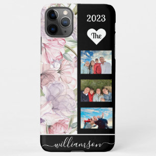 Capa Para iPhone Watercolor Floral, população de fotos da Família,